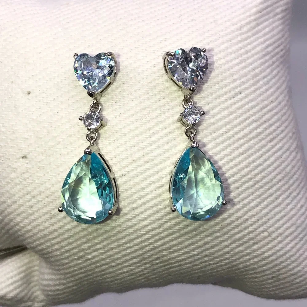 6ct Aquamarine Earrings - Picture 7 of 11